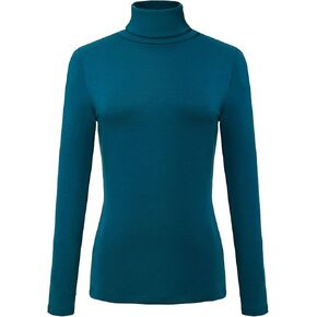 Urban CoCo Women's Turtleneck Slim Fitted Long Sleeve Sweatshirt Active Base Layer Tops Shirts