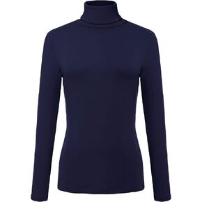 Urban CoCo Women's Turtleneck Slim Fitted Long Sleeve Sweatshirt Active Base Layer Tops Shirts in Saudi Arabia