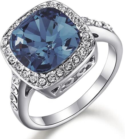 Acefeel Yellow Shinning Cubic Zirconia Topaz Rings For Women 18K Rose Gold Plated in Kuwait