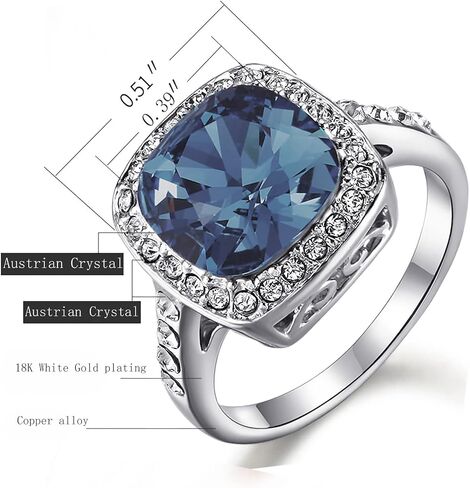 Acefeel Yellow Shinning Cubic Zirconia Topaz Rings For Women 18K Rose Gold Plated in Kuwait