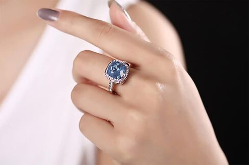 Acefeel Yellow Shinning Cubic Zirconia Topaz Rings For Women 18K Rose Gold Plated in Kuwait