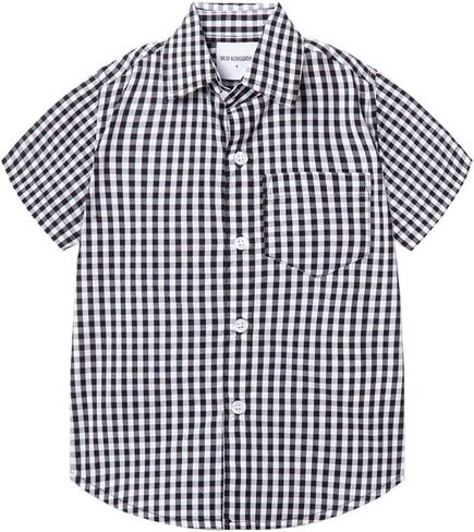 Mud Kingdom Boys Shirt Button Down Short Sleeve Collared Round Bottom Back Pleat Casual Summer in Saudi Arabia