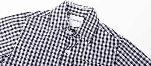 Mud Kingdom Boys Shirt Button Down Short Sleeve Collared Round Bottom Back Pleat Casual Summer in Saudi Arabia