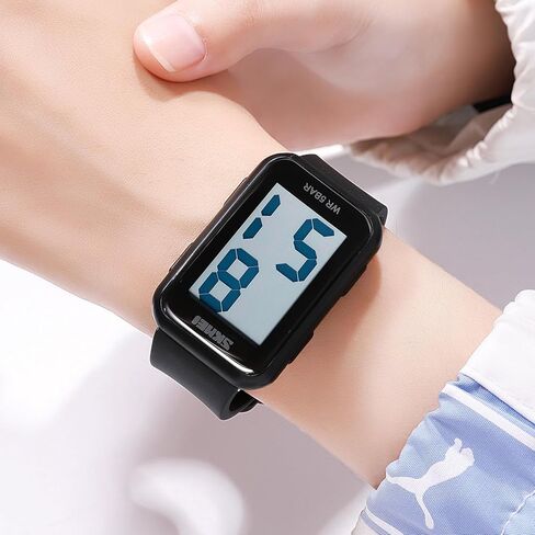 Gosasa Square Men's Women's Digital Watch Big Numbers Dial Waterproof LED Watches for Student Teens in Kuwait