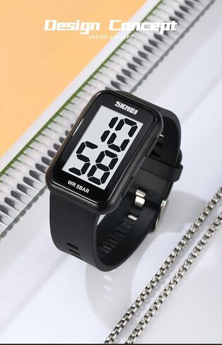 Gosasa Square Men's Women's Digital Watch Big Numbers Dial Waterproof LED Watches for Student Teens in Kuwait