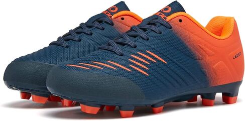 LEOCI Soccer Shoes for Boys Pink Soccer Cleats Breathable Athletic Toddler Black Football Boots for Outdoor Indoor Soccer Shoes for Girls AG/FG in Kuwait