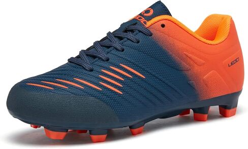 LEOCI Soccer Shoes for Boys Pink Soccer Cleats Breathable Athletic Toddler Black Football Boots for Outdoor Indoor Soccer Shoes for Girls AG/FG in Kuwait