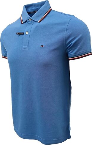 قميص بولو ذو ياقة مخططة للرجال من تومي هيلفيغر in Kuwait