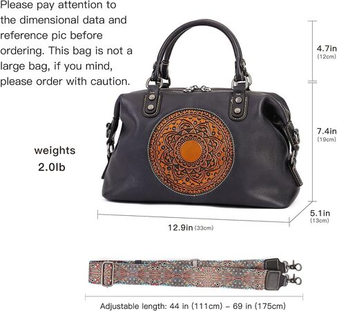 Leather Handbag for Women, Retro Mandela Crossbody Handbag Tote Bag in Kuwait