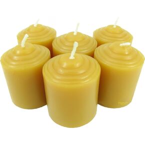 Beeswax Candle Works, 10-Hour Votives (Pack of 12) 100% USA Beeswax