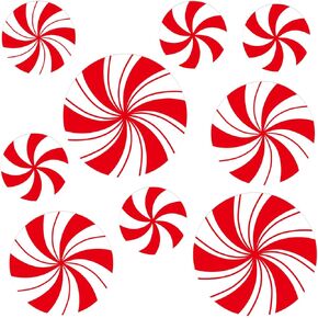 Peppermint Floor Decals Stickers 36 Pcs for Christmas Candy Party Decoration Supply