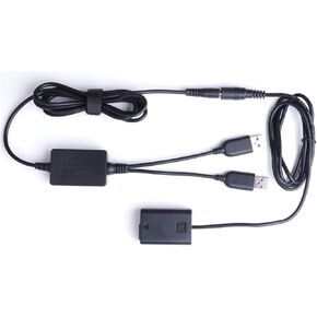 Wellook AC-PW20 USB Power Adapter - NP-FW50 Dummy Battery Replacement DC Coupler Fully Decoded External Battery ，Available for NEX-5 5TL 5C 5T 5N 5RL 5R NEX-3NL NEX-F3 NEX-3F A5000 A6000 A3000 in Saudi Arabia