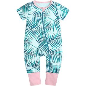 Symunnia Toddler Baby Boy Girl Cartoon Letter Graphic Print Romper Zipper Bodysuit Pants Jumpsuit Home Wear Outfit in Saudi Arabia
