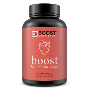 BoostCeuticals Red Marine Algae Supplements - Pure Vegan No Stearates Non GMO Mineral & Calcium Rich Red Algae Capsules – Immune Support 90 Day Supply