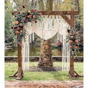 S.N.HANDICRAFTS Macrame Large Curtain Bohemian Boho Decoration Backdrop Wedding Wall Hanging (60X85) in Kuwait