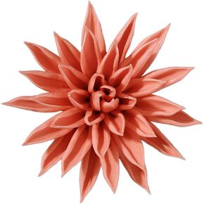 ALYCASO Starfish Ceramic Flower Wall Décor Artificial 3D Flower Wall Art for Living Room Home Hallway Bedroom Kitchen Farmhouse Bathroom Dining Room, Coral Pink, 4.33 inch