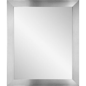 BrandtWorks Modern Wall Mirror, 32" x 55", Silver in Saudi Arabia