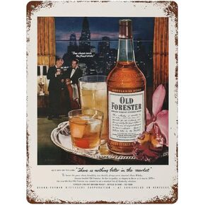 لافتة JIANKUN معدنية من القصدير، بوربون عتيق - إعلان ويسكي عتيق، مطبخ منزلي، مكتب، بار، مطعم، نادي النوم أو المرآب، 30.48 سم × 40.64 سم بوصة in Kuwait