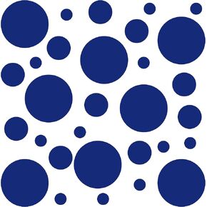 Polka Dot Wall Decals - 120 Assorted Dot Stickers - Girls Room Wall Decor Stickers, Wall Dots, Vinyl Circle Peel & Stick Playroom, Kids Room, Baby Nursery Toddler Bedroom Decoration (Light Blue) in Kuwait