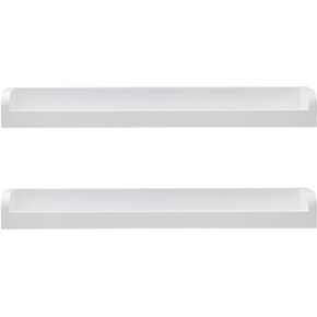 أرفف حائط مقوسة عائمة من ميلانكو لغرفة الأطفال، غرفة النوم، غرفة المعيشة، المطبخ، مجموعة من 2، أبيض in Kuwait