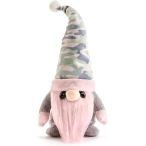 Hug Feel The Love - Camo Gnome - Harper، ديكور جنوم قطيفة، زخرفة جنوم سويدية Tomte، تمثال هدية جيب Pal Gnomie، دمية قطيفة مقاس 9 بوصة in Kuwait