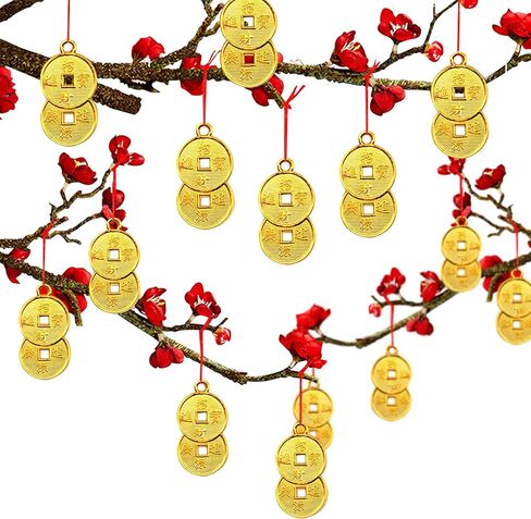 2024 زينة معلقة للعام الصيني الجديد، زخارف معلقة لمهرجان الربيع، حلي معلقة لعملات الحظ للعام الجديد من لونا، زينة سنة التنين للعام الجديد، ديكور سيارة شجرة المنزل in Kuwait