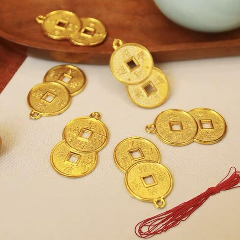 2024 زينة معلقة للعام الصيني الجديد، زخارف معلقة لمهرجان الربيع، حلي معلقة لعملات الحظ للعام الجديد من لونا، زينة سنة التنين للعام الجديد، ديكور سيارة شجرة المنزل in Kuwait