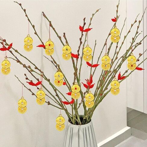 2024 زينة معلقة للعام الصيني الجديد، زخارف معلقة لمهرجان الربيع، حلي معلقة لعملات الحظ للعام الجديد من لونا، زينة سنة التنين للعام الجديد، ديكور سيارة شجرة المنزل in Kuwait
