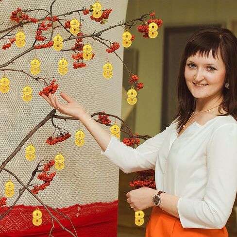 2024 زينة معلقة للعام الصيني الجديد، زخارف معلقة لمهرجان الربيع، حلي معلقة لعملات الحظ للعام الجديد من لونا، زينة سنة التنين للعام الجديد، ديكور سيارة شجرة المنزل in Kuwait