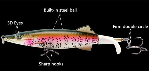 مجموعة طُعم الصيد تتضمن طُعم سباحة متعدد المفاصل + طُعم أسماك البلمة + طُعم ملاعق صيد + طُعم مروحي للمياه المالحة والمياه العذبة in Kuwait