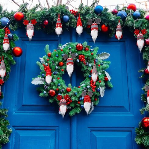 شجرة عيد الميلاد معلقة التماثيل قزم جنوم أفخم عيد الميلاد الحلي الأيائل السويدية اليدوية عيد الميلاد جنوم ديكور صغير هالوين التماثيل الاسكندنافية سانتا عطلة الديكور للجدران والسلالم والنوافذ (16) in Kuwait