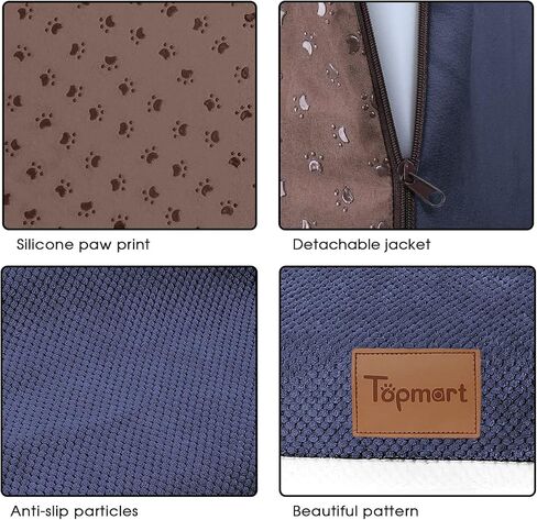 غطاء بديل مقاوم للماء وقابل للغسل لسلالم/درجات الكلاب الإسفنجية من Topmart بطبقتين، 15.7 بوصة طول * 15.7 بوصة عرض * 11.8 بوصة ارتفاع in Kuwait