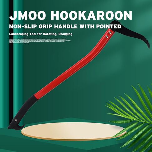 JMOO Hookaroon - Non-Slip Grip Handle with Pointed, Angled Blade - Landscaping Tool for Rotating, Dragging, Stacking Logs - Black/Orange in Kuwait