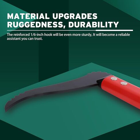 JMOO Hookaroon - Non-Slip Grip Handle with Pointed, Angled Blade - Landscaping Tool for Rotating, Dragging, Stacking Logs - Black/Orange in Kuwait