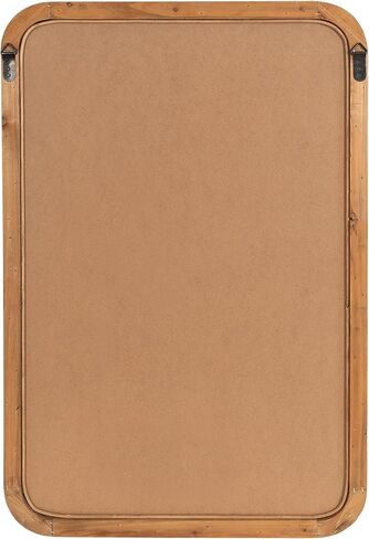 Kate and Laurel Rahfy Modern Boho Rounded Rectangle Wall Mirror with Natural Rattan Frame, 24x36x2 in Saudi Arabia