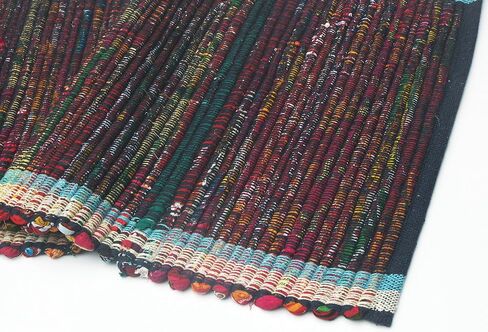 chardin المنزل chindi Rag سجاد (مجموعة من 2 – 50.8 x 76.2 cm سجاد) Tonal Blues & chindi متعددة. رائعة مدخل ، غرفة المعيشة ، والمطبخ ، والحمام ، وغرفة النوم ، وغرفة النوم. in Kuwait