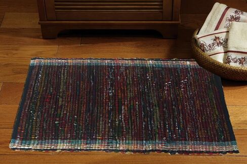 chardin المنزل chindi Rag سجاد (مجموعة من 2 – 50.8 x 76.2 cm سجاد) Tonal Blues & chindi متعددة. رائعة مدخل ، غرفة المعيشة ، والمطبخ ، والحمام ، وغرفة النوم ، وغرفة النوم. in Kuwait