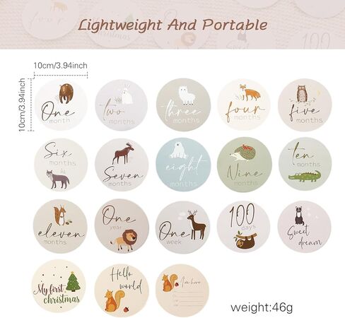 بطاقات المعالم الشهرية للأطفال مع علامة Hello World، 18 قطعة من أقراص Safari Animals لأقراص المعالم الرئيسية للحمل وهدايا استحمام الطفل، علامة معالم شهرية محايدة لحديثي الولادة لدعائم التقاط الصور in Kuwait