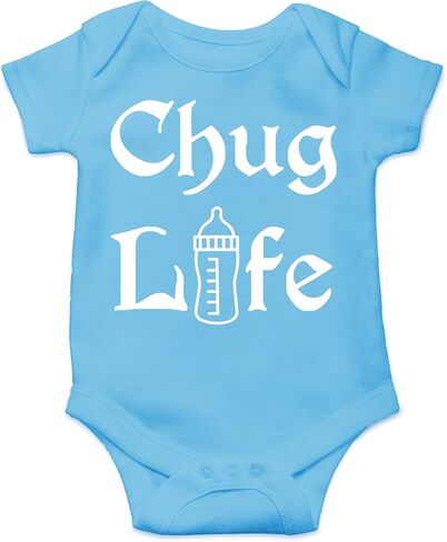 CBTwear Chug Life - Funny Drinking Buddy Clothes - Cute Infant One-Piece Baby Bodysuit in Kuwait