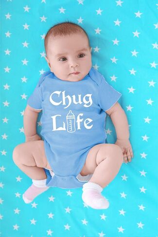 CBTwear Chug Life - Funny Drinking Buddy Clothes - Cute Infant One-Piece Baby Bodysuit in Kuwait