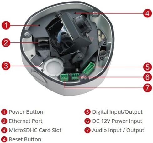 اي سي تي اي كاميرا قبة متينة KCM-7111 بدقة 4 ميجابكسل بتصنيف IP لمقاومة المياه والغبار (بي او اي)، ابيض in Kuwait