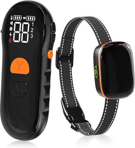 طوق صدمات للكلاب - [إصدار جديد] طوق تدريب للكلاب مع جهاز تحكم عن بعد بطول 2600 قدم، طوق صدمات للكلاب الصغيرة والمتوسطة الكبيرة بوزن 8-120 رطل، طوق E قابل لإعادة الشحن مقاوم للماء مع صوت تنبيه، اهتزاز، صدمة آمنة (أسود) in Kuwait