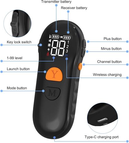 طوق صدمات للكلاب - [إصدار جديد] طوق تدريب للكلاب مع جهاز تحكم عن بعد بطول 2600 قدم، طوق صدمات للكلاب الصغيرة والمتوسطة الكبيرة بوزن 8-120 رطل، طوق E قابل لإعادة الشحن مقاوم للماء مع صوت تنبيه، اهتزاز، صدمة آمنة (أسود) in Kuwait