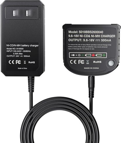 شاحن بطارية منزلق من SoulBay 9.6-18 فولت لبلاك اند ديكر متعدد فولت 9.6 فولت 12 فولت 14.4 فولت 18 فولت أدوات كهربائية عاصفة نيكاد Ni-MH بطاريات HPB12 HPB18 HPB96 PS130 PS140 FSB18 ETPCA-P180021U2 سلك بديل in Kuwait