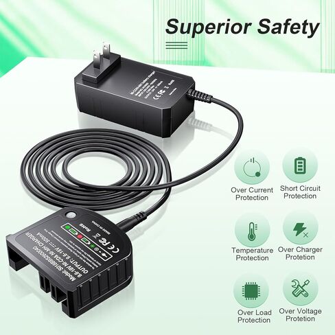 شاحن بطارية منزلق من SoulBay 9.6-18 فولت لبلاك اند ديكر متعدد فولت 9.6 فولت 12 فولت 14.4 فولت 18 فولت أدوات كهربائية عاصفة نيكاد Ni-MH بطاريات HPB12 HPB18 HPB96 PS130 PS140 FSB18 ETPCA-P180021U2 سلك بديل in Kuwait