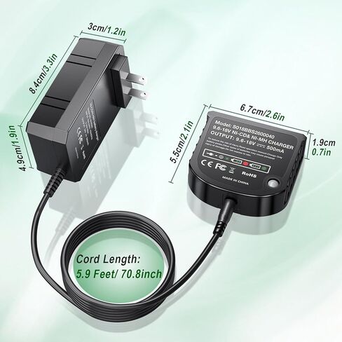 شاحن بطارية منزلق من SoulBay 9.6-18 فولت لبلاك اند ديكر متعدد فولت 9.6 فولت 12 فولت 14.4 فولت 18 فولت أدوات كهربائية عاصفة نيكاد Ni-MH بطاريات HPB12 HPB18 HPB96 PS130 PS140 FSB18 ETPCA-P180021U2 سلك بديل in Kuwait