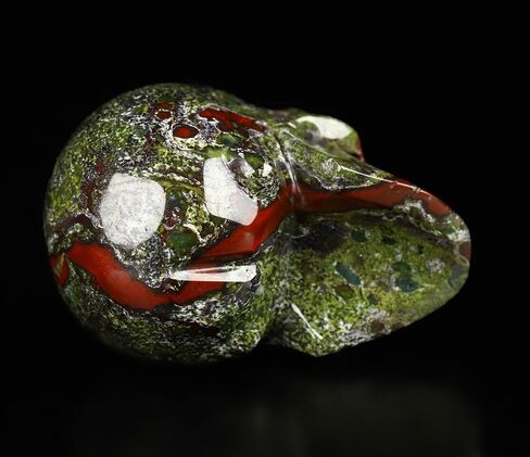 Skullis 2.0 "جمجمة كريستال جاسبر دم التنين، منحوتة يدويًا من الأحجار الكريمة للفنون الجميلة، تمثال حجر شفاء الريكي. 1482 in Kuwait