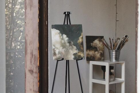 LUNKUIVY 3 Packs 63 Inch Tall Arts Easels for Wedding Sign. Black Portable Folding for Display Adjustable Instant Wedding Easel Stand Welcome Sign Painting Poster in Kuwait