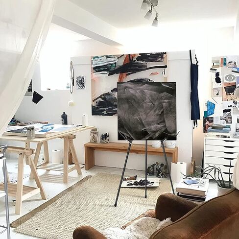 LUNKUIVY 3 Packs 63 Inch Tall Arts Easels for Wedding Sign. Black Portable Folding for Display Adjustable Instant Wedding Easel Stand Welcome Sign Painting Poster in Kuwait