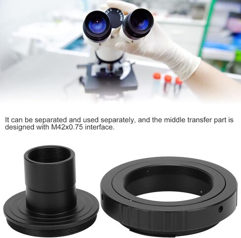 070 Portable Microscope Lens Adapter Ring 23.2mm T-Mount Extension Tube for Microscope Ring T2 Mount Adapter for Canon E Mount Camera Microscope Lens in Kuwait